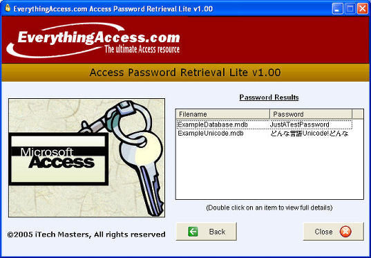 Access Password Recovery