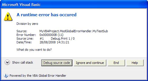 Basic Vista Error Dialog Example picture